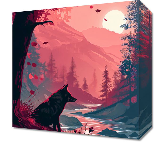Obraz 30x30cm Wilk Przy Brzegu Lasu zdjęcie 1