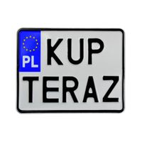 Motocyklowe tablice rejestracyjne, Twój napis
