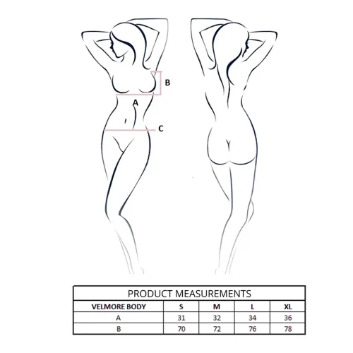 passion velmore body fioletowe s/m - koronka, głęboki dekolt, premium na Arena.pl