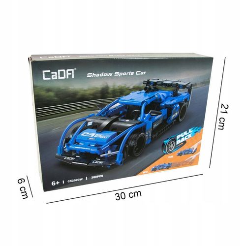CADA KLOCKI AUTO SAMOCHÓD SPORTOWY WYŚCIGÓWKA SHADOW NAPĘD PULL BACK 380 EL na Arena.pl