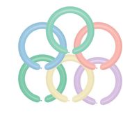 Balony rurki do modelowania mix jasnych kolorów Macaron, 100 szt.