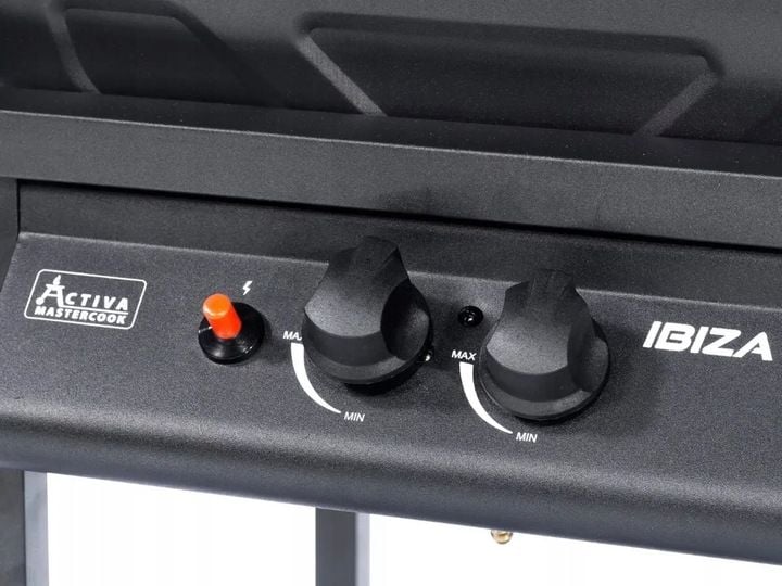 ACTIVA GRILL GAZOWY OGRODOWY IBIZA 2-palniki 5,5 kW piezo, PÓŁKI BOCZNE zdjęcie 6