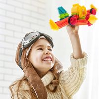 KLOCKI KONSTRUKCYJNE WAFLE JEŻYKI KOLOROWE MOCNE DLA DZIECI WIADERKO XXL