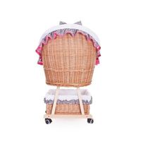 Baby Łóżeczko wiklinowe dla niemowląt 90x60 H32/60 cm