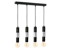 Lampa wisząca 4xE27 MAGNUM BULB BLACK/SILVER