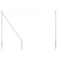 Słupki ogrodzeniowe 7 pcs Srebrny Ø32mm 180 cm