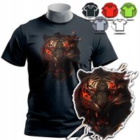 KOSZULKA T-SHIRT MĘSKI WZORY DO WYBORU - TYGRYS TIGER PUMA ZWIERZE - L