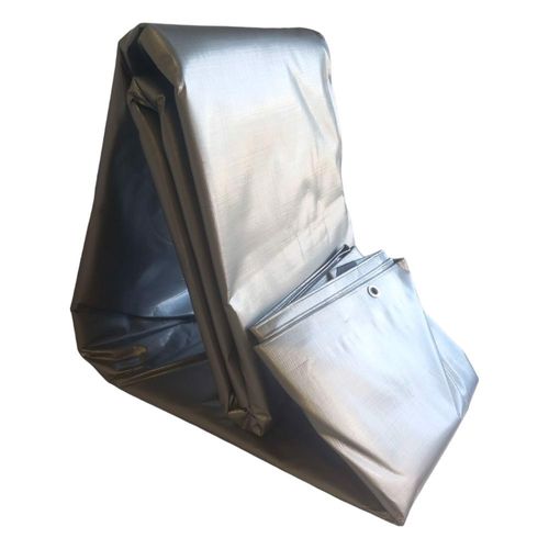 Plandeka PE 6,1x6,1m grubość 0,4mm srebrna na Arena.pl