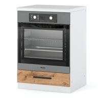Szafka Kuchenna Stojąca Z Blatem Pod Piekarnik 60cm Blande Biała Wotan