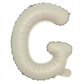 BALON FOLIOWY NA HEL POWIETRZE LITERKA G KREMOWY MATOWY 100 CM