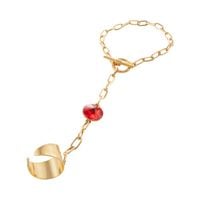 bransoletka zdobiona kryształem primero, z pierścionkiem (b24/jes/93au)