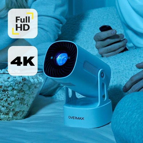 PROJEKTOR RZUTNIK ANDROID TV WIFI BEZPRZEWODOWY OBROTOWY LED PRZENOŚNY na Arena.pl