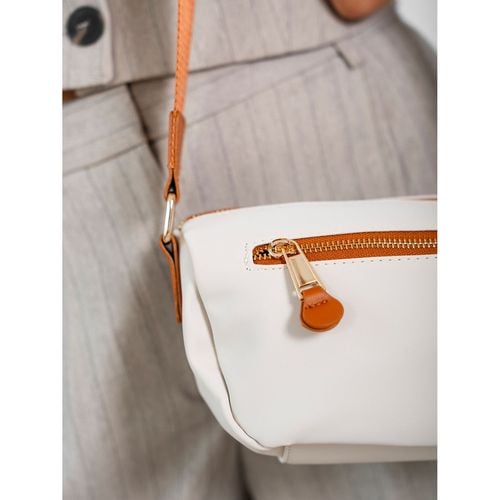 nylonowa torebka damska w brązowo-beżowym kolorze - peterson na Arena.pl