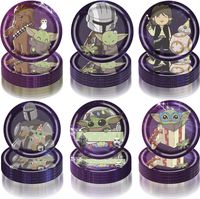 REAGAR Baby Yoda Papierowe Talerze Dekoracyjne 60 sztuk