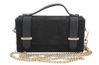 Zamszowa torebka Barberinis wizytowa - Czarna