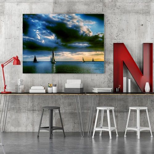 Obraz na płótnie - Canvas, Żaglówki morze 3 120x80 na Arena.pl