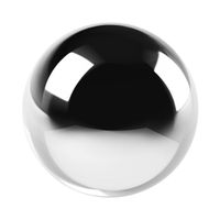 Kula dekoracyjna ceramiczna srebrna 19 cm