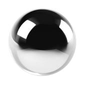 Kula dekoracyjna ceramiczna srebrna 19 cm