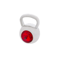 Fit Kolekcja - Zawieszka na łańcuszek srebrny KETTLEBELL SWAROVSKI Light Siam