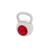 Fit Kolekcja - Zawieszka na łańcuszek srebrny KETTLEBELL SWAROVSKI Light Siam