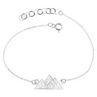 Bransoletka Celebrytka Ażurowe Góry 20 cm Srebro 925