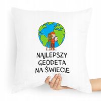 Poduszka Prezent Dla Geodety Najlepszy Geodeta Z Nadrukiem Ze Zdjęciem