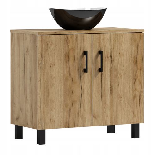 Szafka łazienkowa ROCO 50 dąb craft złoty z umywalką Eliza C (W1) na Arena.pl