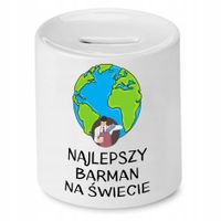 Skarbonka Dla Najlepszego Barmana Na Świecie Z Nadrukiem Ze Zdjęciem