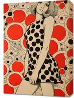 Obraz 50x70cm Czerwone Kropki