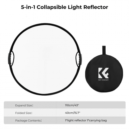 Blenda K&F Concept 5w1 - 110 cm zdjęcie 7