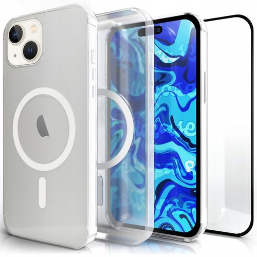 Etui Magsafe Do iPhone 15 (Magnetyczne Pancerne Clear Obudowa) +SZKŁO 5D 9H na Arena.pl