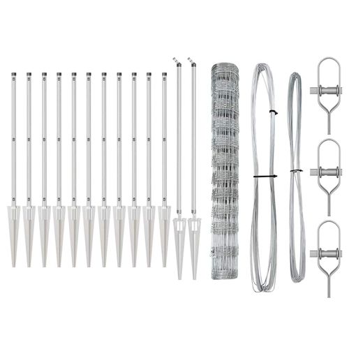 Ogrodzenie pastwiskowe Srebrny 50 x 1.2 m Stal galwanizowana na Arena.pl