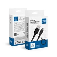 Kabel USB A do Micro USB Blue Star 2A 1 m DC-001AM2.0 czarny