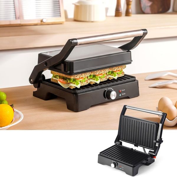 OPIEKACZ TOSTER GRILL DO KANAPEK PANINI ELEKTRYCZNY ROZKŁADANY 180° zdjęcie 4