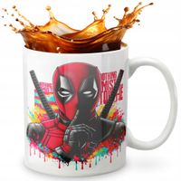KUBEK 330ml GRAFIKA PREZENT ŚWIĘTA WZÓR - FILM DEAD POOL MAR.VEL + IMIĘ