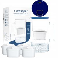 Szklany dzbanek filtrujący Wessper FutureFlow Aquamax + 5x Filtr Wkład