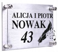 Tabliczka ADRESOWA różne wzory 30x20 dibond plexi + DYSTANSE montażowe