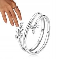 Srebrny Pierścionek Regulowany Potrójny Srebro S925