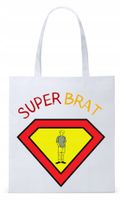 Dla Brata Na Prezent Torba Eco Biała Shopper Z Nadrukiem Ze Zdjęciem