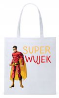 Dla Wujka Wujaszka Prezent Torba Eco Biała Shopper Z Nadrukiem Ze Zdjęciem