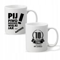 Kubek z imieniem PIJ PIWO BĘDZIESZ WIELKI JAK