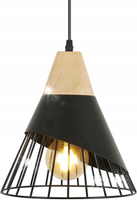 LAMPA SUFITOWA ZYRANDOL PLAFON WISZĄCA CZARNA E27 NOWOCZESNE DO SALONU