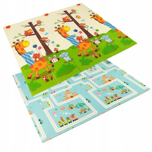 OGROMNA DWUSTRONNA MATA EDUKACYJNA DLA DZIECI SKŁADANA 180x200 GRUBOŚĆ 1CM na Arena.pl