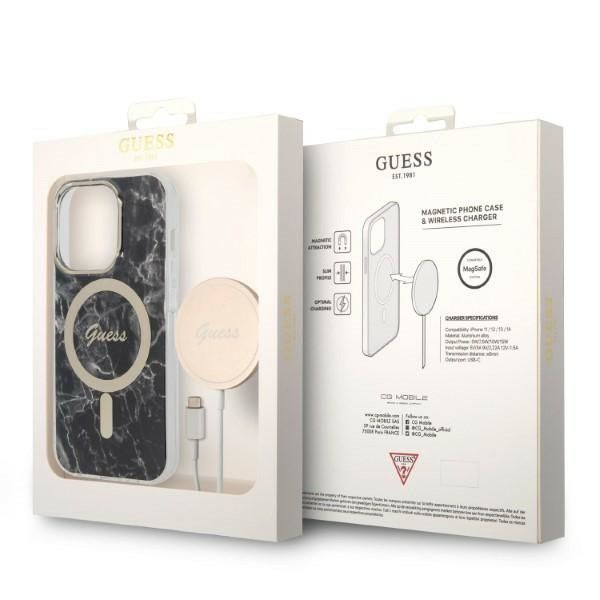 Etui Guess do iPhone 14 Pro Max, Czarny, MagSafe zdjęcie 10