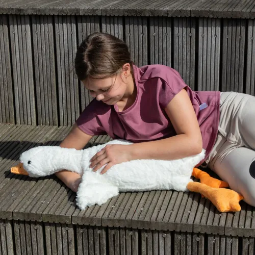 Duża Grzejąca Gęś XXL - Miękka Ciepła Poduszka 90 cm na Arena.pl