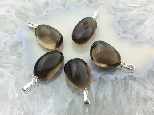 wisiorek kwarc dymny srebro 925 kamień minerał na Arena.pl