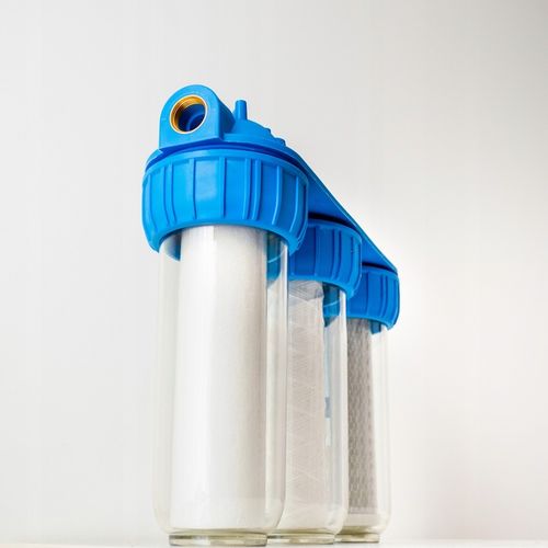 Filtr wody wstępny cały dom 3 stopniowy 1" + 6x wkłady + 2x ciśnieniomierz na Arena.pl