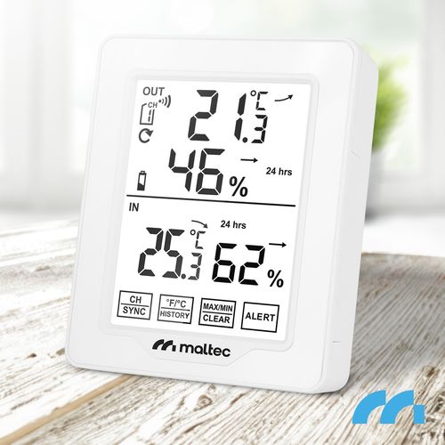 Stacja Pogodowa Bezprzewodowa Termometr Higrometr Czujnik Zewnętrzny Pogody na Arena.pl