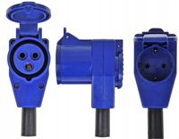 WTYCZKA KĄTOWA ŻEŃSKA GNIAZDO CEE 230V KAMPERA