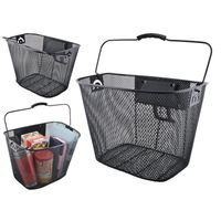 Kosz Na Rower Metalowy Koszyk Przedni Odpinany Czarny Na Click Rowerowy